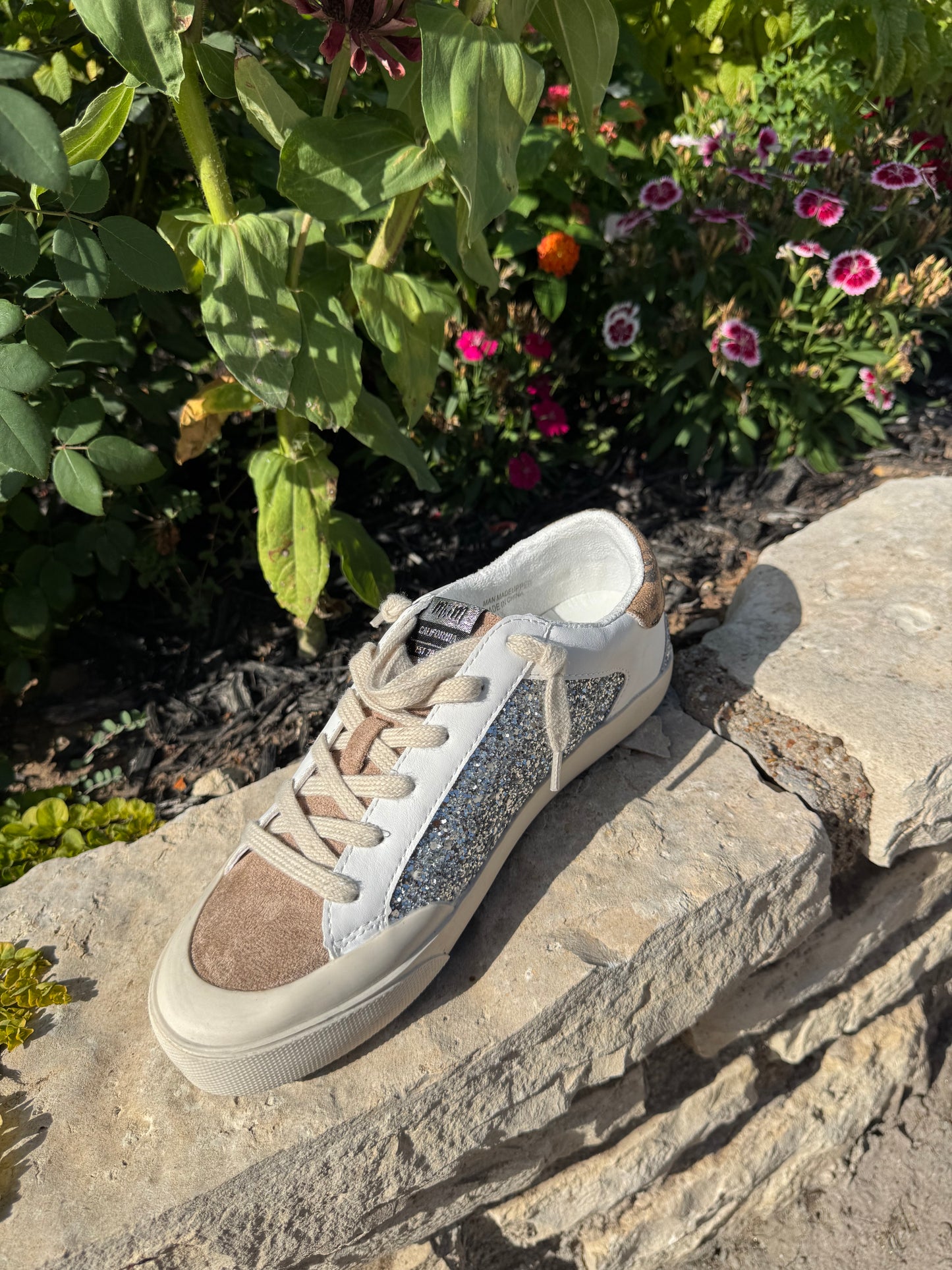 Haber SIlver Beige Tennis Shoe