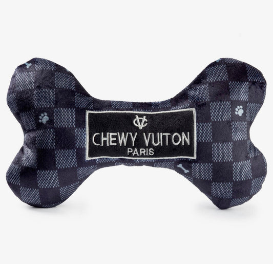 Black Checker Chewy Vuiton Bone