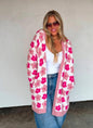 Spring Cloud Cardigan Pink Flowers OS