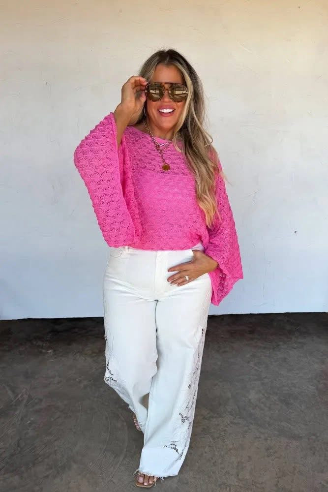 Spring Bell Sleeve OS Pink