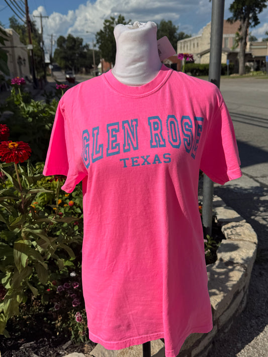 Neon Pink Glen Rose, Texas T-shirt