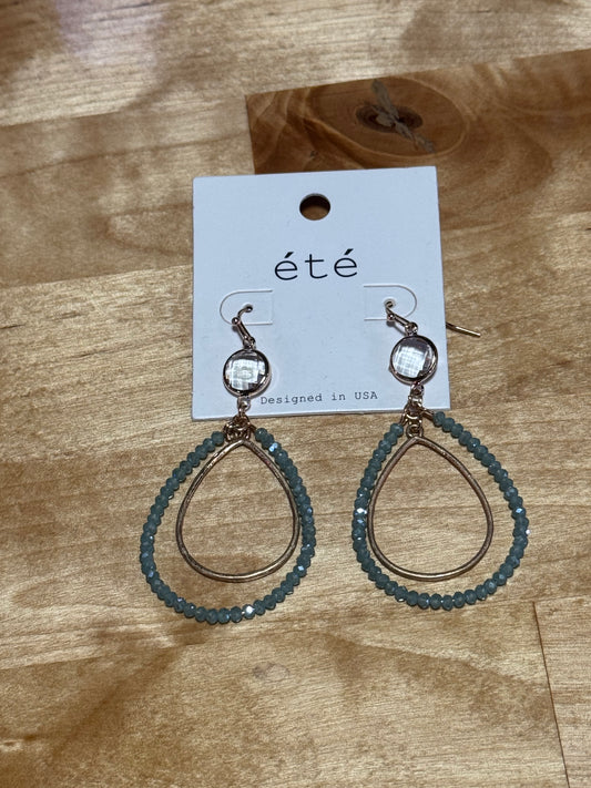 beaded teardrop earrings