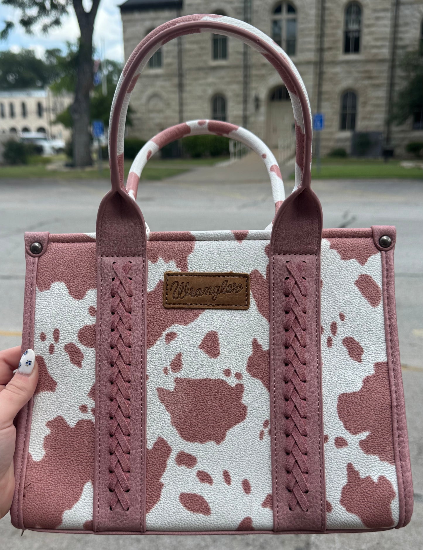 Pink Wrangler Cow purse