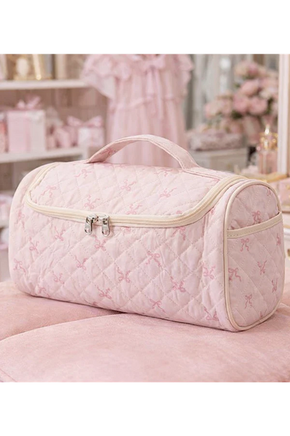Pink Bow Cosmetic Case