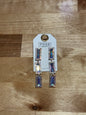 triple rectangle rhinestone earrings