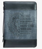 Black/Gray Bible Cover Be Strong  Josh. 1:9