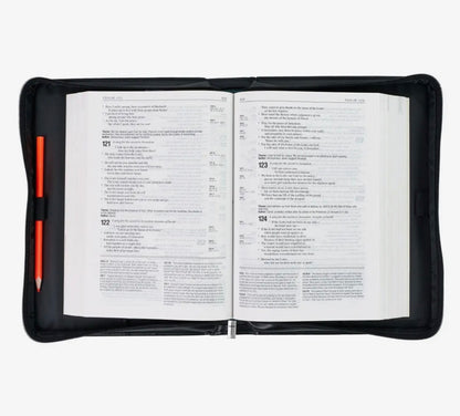 Black/Gray Bible Cover Be Strong  Josh. 1:9