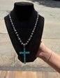 Western rhinestone cross  Necklace