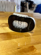Large Round Flat Clip Jet Black