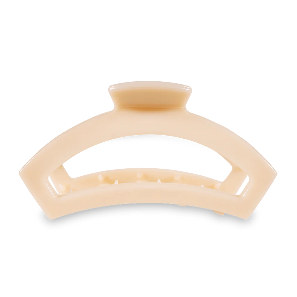 Open Almond Beige Large Claw Clip