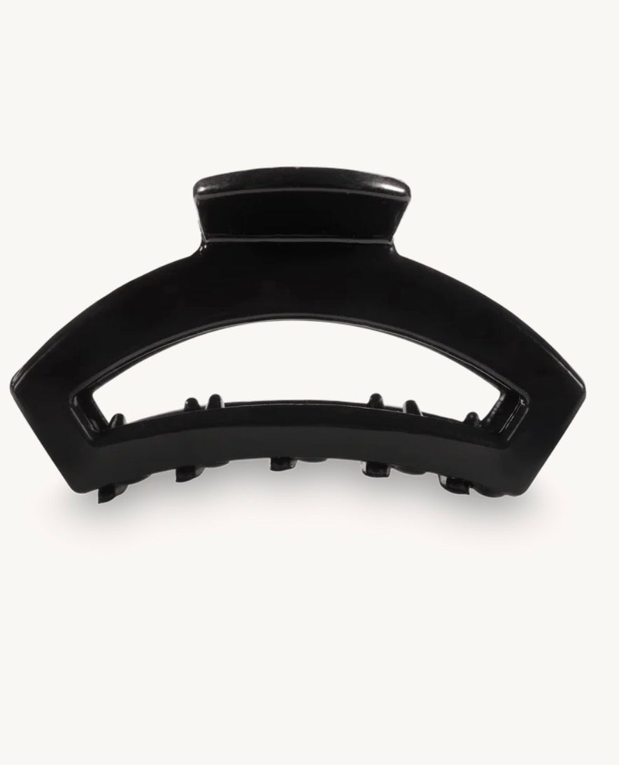 Open Jet Black Medium Claw Clip