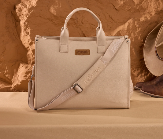 Work Tote/Large Carry Briefcase - Tan