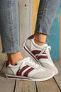 Block Patchwork Breathable Lace-up Sneakers: White / (US 10)42