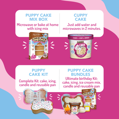 Puppy Cake - Dog Birthday with Pupfetti Sprinkles