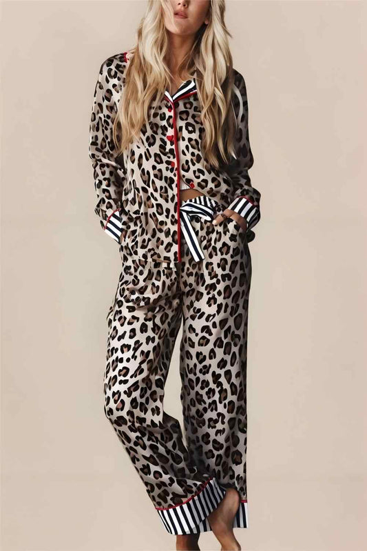 Leopard Pajama Set L