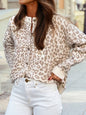 Leopard Cardigan Sweater  XL