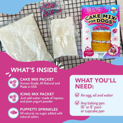 Puppy Cake - Dog Birthday with Pupfetti Sprinkles