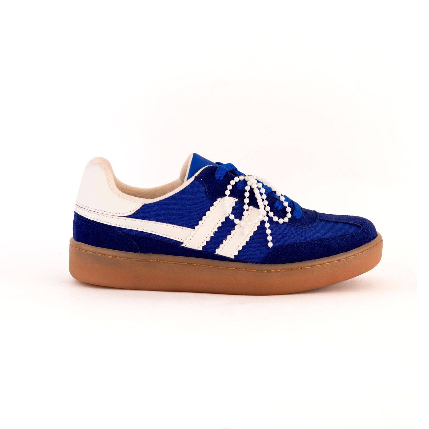 Women’s Suede Sneakers – Retro Gum Sole with Charm Included: Red / 8