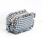 Ruffle Zipper Pouch Cosmetic Bag: Black