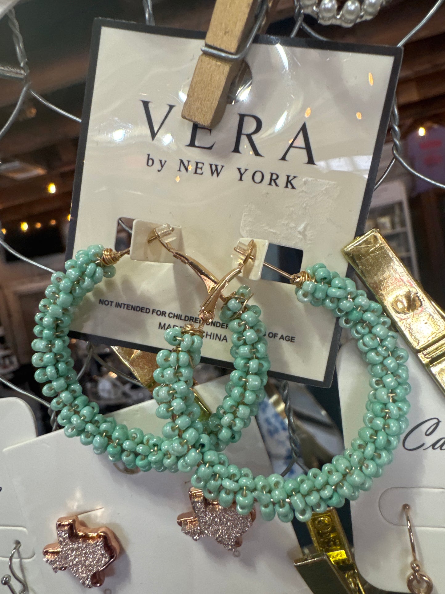 Beaded Hoop Earrings