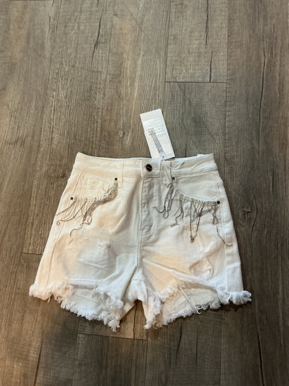 Risen White Shorts