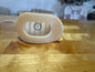 Small Round Flat Clip Almond Beige