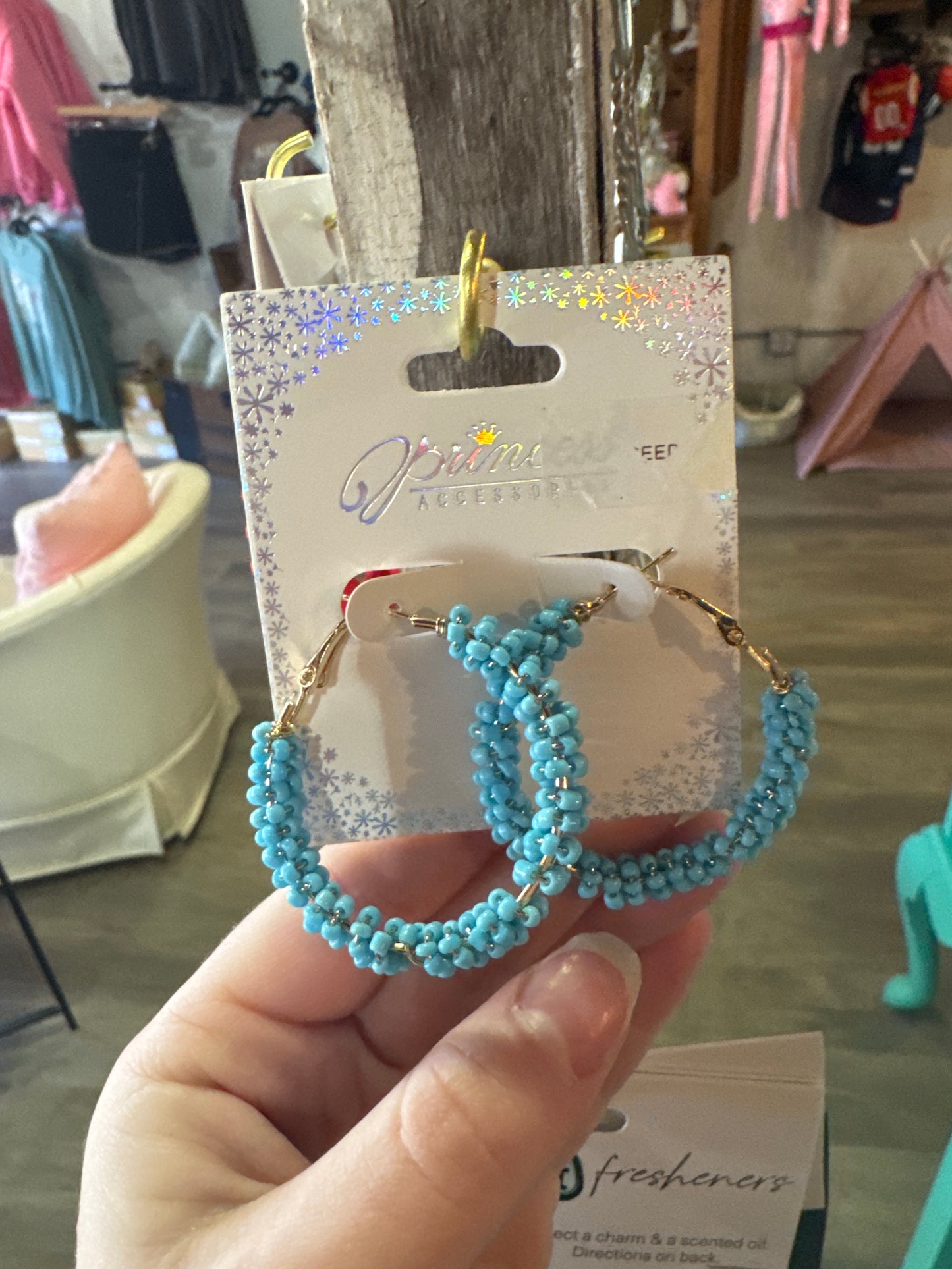 Beaded Hoop Earrings